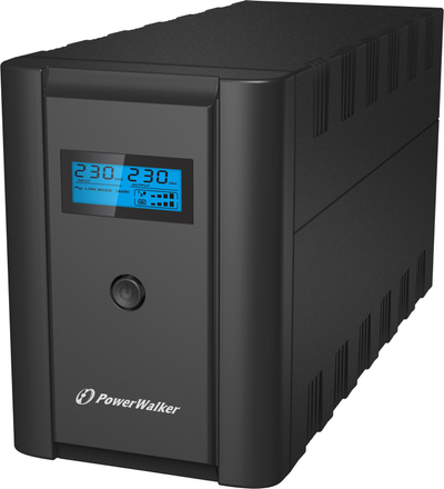 UPS PowerWalker VI 2200 SHL Schuko, линија-интерактивен, со LCD екран, црн