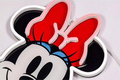 Dekor LED Yellowpop Disney Minnie Printed Face, neon, multicolor