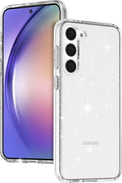 Kllëf telefoni Crong Glitter Case Samsung Galaxy A54 5G, silikoni, transparent me shkëlqim