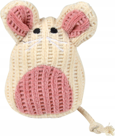 Lodër për mace Love Story BOHO CAT Pink Mouse Small, 11x7x5 cm, rozë krem