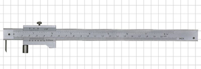 Kalliper Gimex 400, diapazon 0 400mm, saktësi 0.05mm, majë karbidi