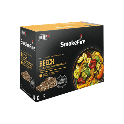 Peleta druri për BBQ Weber SmokeFire Beech, ah 100%, 8 kg, natyrale