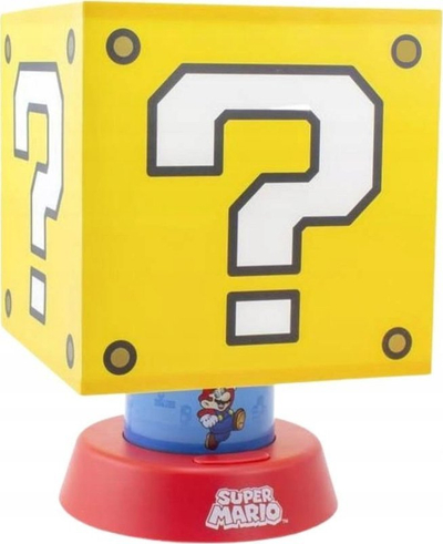 Lampë tavoline Nintendo Super Mario Icon, 26.6cm, me USB dhe me bateri, e verdhë