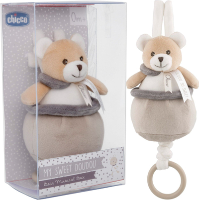 Lodër muzikore Chicco Doudou Music Box Bear 9618, arush pelushi, e bezhë