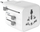 Adapter universal për udhëtime SBS 2499 W, prizë ndërkombëtare EU UK US AUS, i bardhë