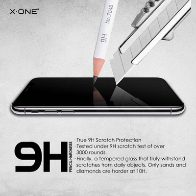 Stakllo mbrojtëse X-one Full Cover Extra Strong Matte për iPhone 13 Pro Max, xham i temperuar, mbulim i plotë