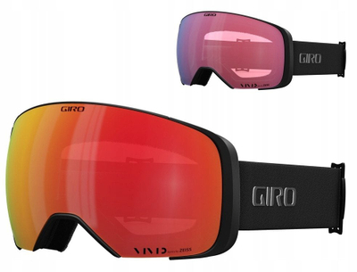 Syze ski Giro Comp, lente Vivid Ember Vivid Infrared, zi e bardhë