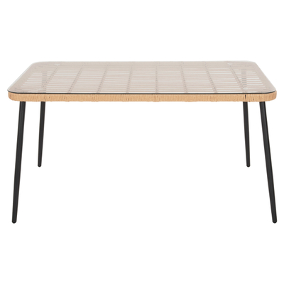 Tavolinë ngrënieje drejtkëndore Allegra 139,5×79,5×73 Hcm (HM5537.11), zezë