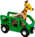 Set lodër treni BRIO World 33724 Giraffe and Wagon, dru FSC, për kalamaj 3+, jeshile