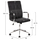 Karrige zyre Josef velur e zezë inox bazë 58×61×105–113 cm (HM1181.04), zezë
