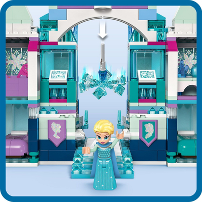 Lodër me tulla Disney Frozen Elsa Ice Palace, kështjellë akulli, për kalamaj, shumëngjyrëshe