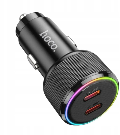 Karikues veture HOCO NZ14B, 2x USB-C, PD 30W QC, me dritë atmosferike