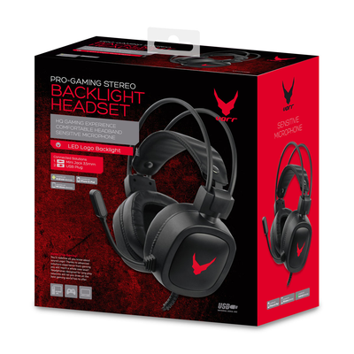 Kufje gaming Varr VH6020B, LED Mic, të zeza