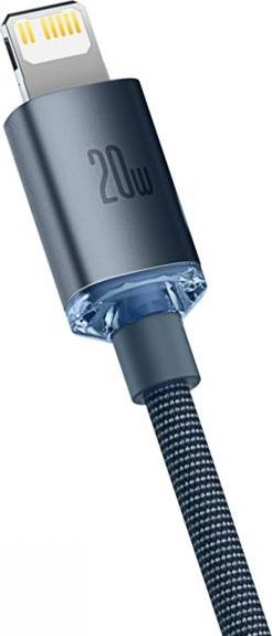 Kabllo USB Baseus USB C me Lightning, 1.2m, 2.4A, e zezë