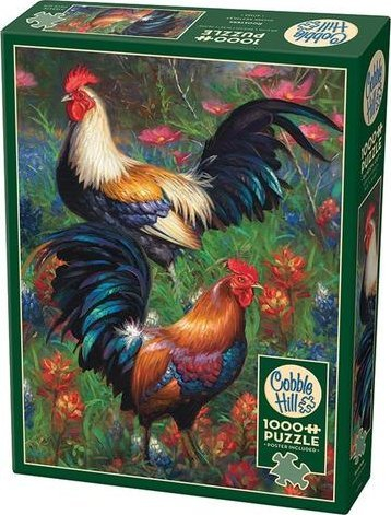 Puzzle Trefl Roosters, 1000 copë, motiv gjela, shumëngjyrësh