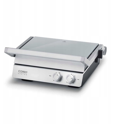 Електричен масен скара апарат Caso SteakChef, 2000W, керамички плочи, сребрено и црно