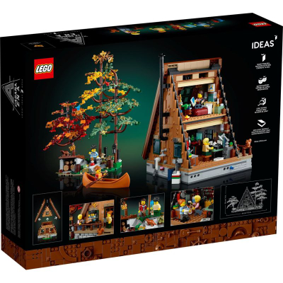 Set lodrash LEGO Ideas A-Frame Cabin 21338, 2082 copa, për të rritur