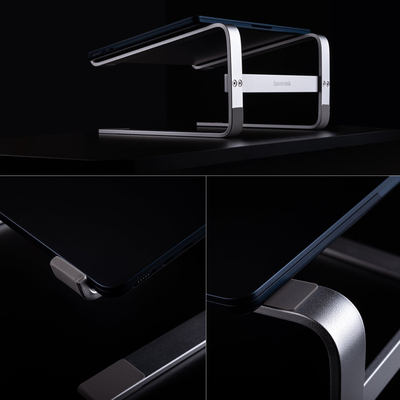 Qëndrim laptopi Spacetronik SPP-103S, metalik, ergonomik, ngjyrë argjendi