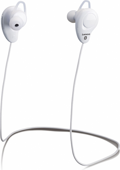Kufje sportive in-ear Lenco EPB-015, Bluetooth, me mikrofon, të bardha