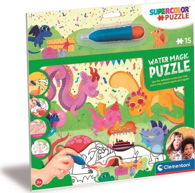 Puzzle Clementoni Water Magic Baby Dragons, 15 pjesë, për fëmijë 3+