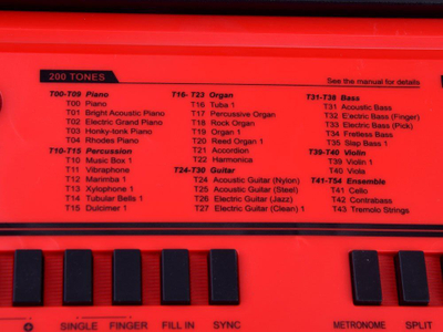 Organi elektronik BIGFUN BF-950A, 61 taste, me mikrofon, i kuq
