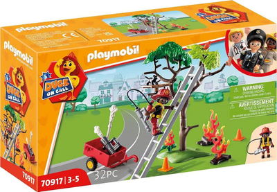 Set lodër Playmobil DUCK on CALL Fire Rescue, 32 pjesë, 3-5 vjeç, shumëngjyrësh