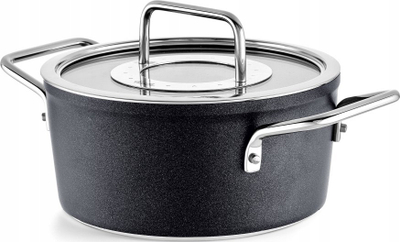 Tenkë alumini Fissler Adamant, 18 cm, veshje jo ngjitëse, gri e errët
