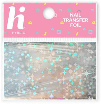 Fletë transferuese për thonj HI HYBRID Holo #02, efekt holografik, dekor yje