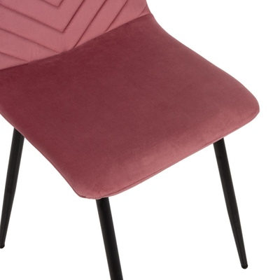 Karrige ngrënieje Latrell 43x54x88Hcm (HM8587.02), rozë/ zezë