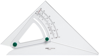 Подеслив триаголник за цртање Linex 1120 10B, скала 0.5°, проѕирен