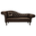 Divan-relaksues Chesterfield NIOVI pu e zezë & druri i zi 190×61×84 cm (HM3007.01), kaftë/ zezë