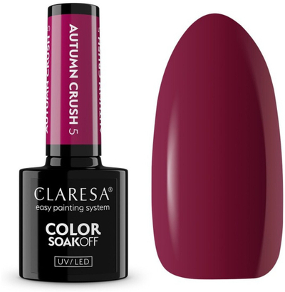 Llak xheli për thonj Claresa AUTUMN CRUSH 5, 5g, nuancë raspberry fuchsia