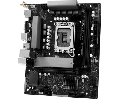Pllakë amë Asrock H810M-X WiFi, DDR5, Micro-ATX, e zezë