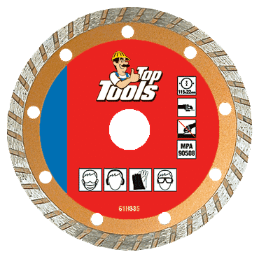 Disk prerës me diamant Top Tools 61H335, 115mm, Turbo, gri