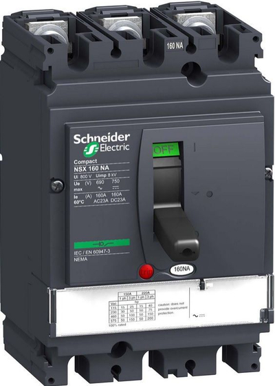 Ndërprerës i energjisë Schneider NSX160NA, 3P, 160 A