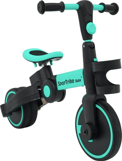 Biçikletë për kalamaj SporTrike Happy Bike 3 në 1, kornizë 4 kg, sedilje që ngrihet dhe ulet, me ngjyra shumë