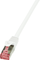 Kabllo patchcord LogiLink Cat.6, S/FTP, PIMF, 0.5m, e bardhë