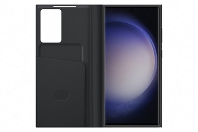 Këllëf Samsung Smart View për Galaxy S23 Ultra, i zi
