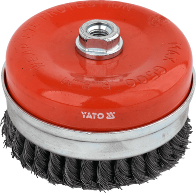 Furçë lustru me tel Yato YT-47691, 125 mm, M14, e kuqe