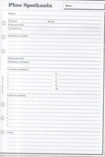 Organizues i takimeve Wklad A5 Antra (270047)