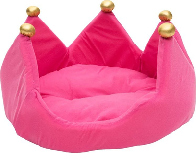 Shtrat për qen Barbo Toys Paw Love Crown Valdemar, 55 x 42 x 33 cm, 100% poliester, rozë