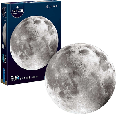 Puzzle Clementoni Space Collection Nasa Moon, 500 copa, 50 cm, gri