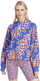 Bluzë me kapuç Adidas X FARM Rio, për femra, pambuk i përzier, blu me print shumëngjyrësh