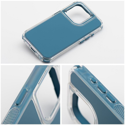 Futrollë telefoni OEM MATRIX për iPhone 17 Pro, TPU PU, blu