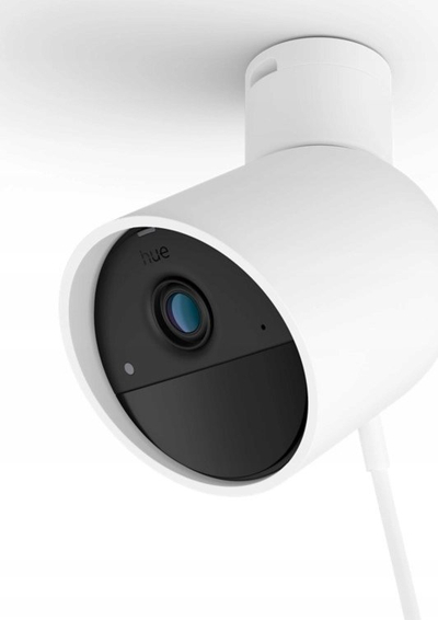 Камера за безбедност Philips Hue Secure Wired Bullet, IP65, за надворешна и внатрешна употреба, бела