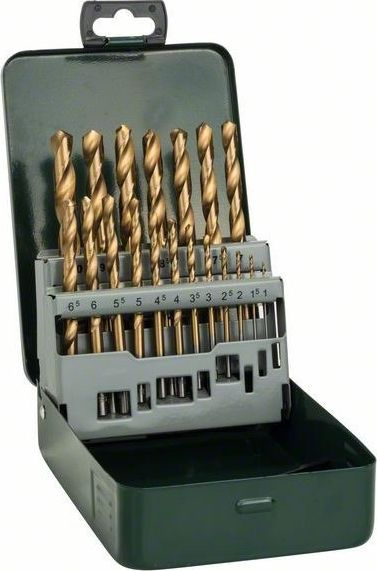 Set spiralësh për hekur Bosch HSS TiN, 19 copa, 1‑10 mm