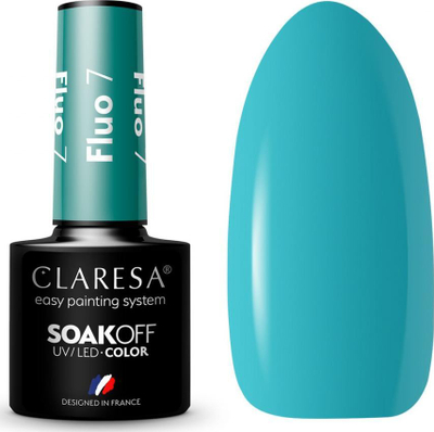 Llakk xhel për thonj Claresa SoakOff Color Fluo, Shade 7, 5 g