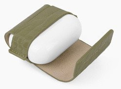 Торбичка за слушалки IDeal of Sweden Mini Flo Bag Sage Croco, за AirPods 3, зелена