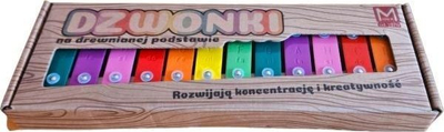 Lodër muzikore Marek Bunte Bells, 12 tinguj, kornizë druri, shumëngjyrëshe
