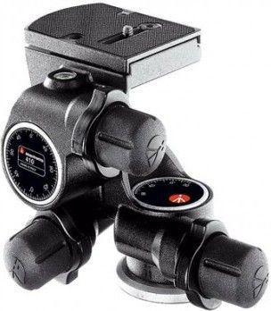 Kokë stativi Manfrotto 410 Junior, me ingranazh, e zezë